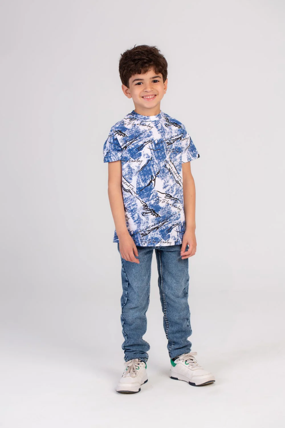 Boy's Full Printed Crew Neck Regular Fit Made Of Cotton T-shirt This Regular Fit Tee Is Perfect For Any Casual Occasion - Image 3