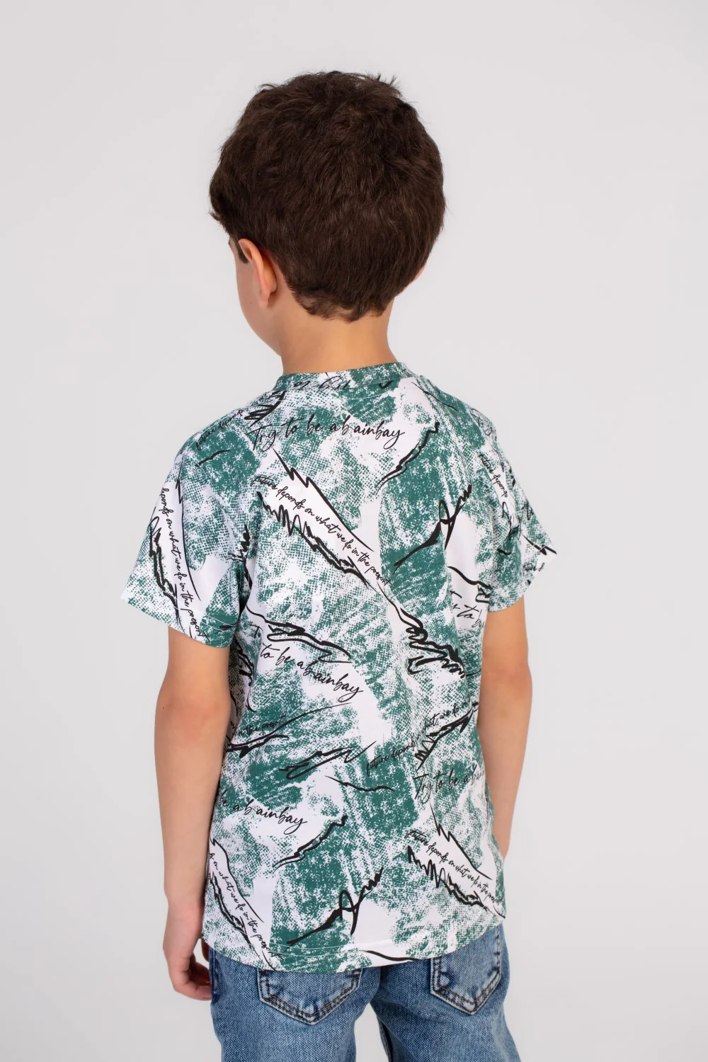 Boy's Full Printed Crew Neck Regular Fit Made Of Cotton T-shirt This Regular Fit Tee Is Perfect For Any Casual Occasion - Image 5