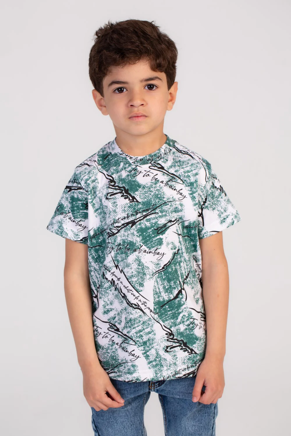Boy's Full Printed Crew Neck Regular Fit Made Of Cotton T-shirt This Regular Fit Tee Is Perfect For Any Casual Occasion - Image 6