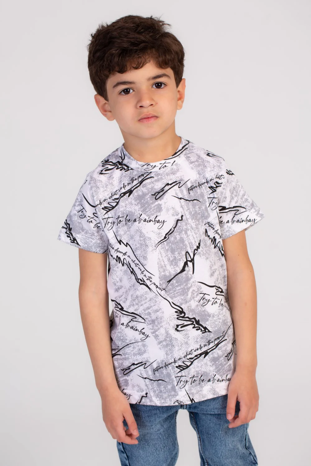 Boy's Full Printed Crew Neck Regular Fit Made Of Cotton T-shirt This Regular Fit Tee Is Perfect For Any Casual Occasion - Image 7