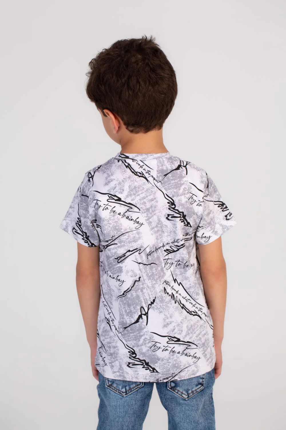 Boy's Full Printed Crew Neck Regular Fit Made Of Cotton T-shirt This Regular Fit Tee Is Perfect For Any Casual Occasion - Image 8