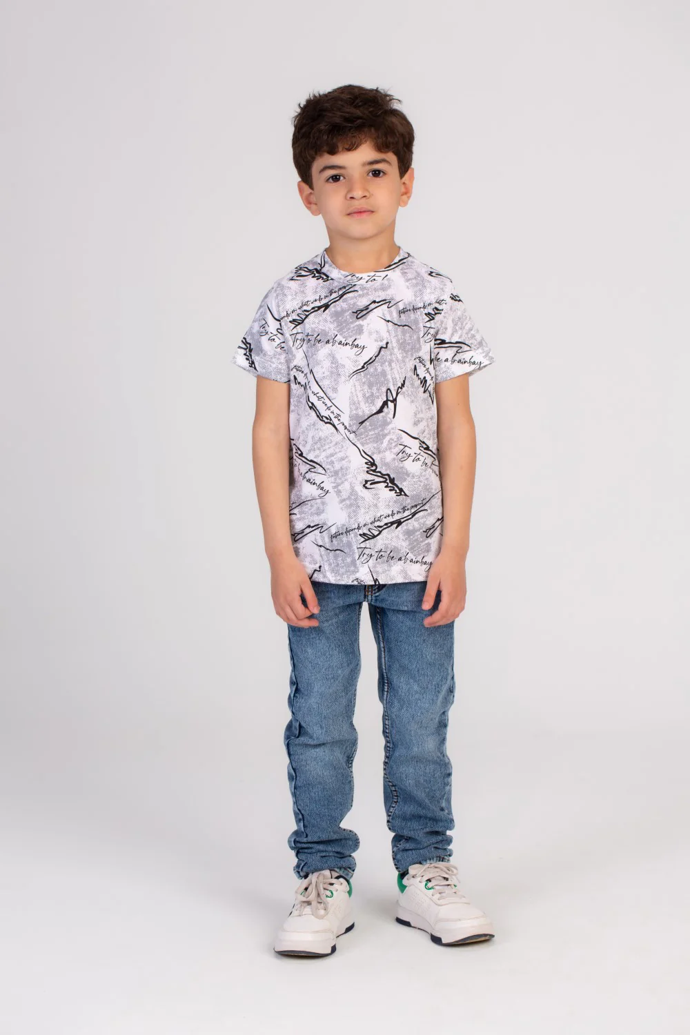 Boy's Full Printed Crew Neck Regular Fit Made Of Cotton T-shirt This Regular Fit Tee Is Perfect For Any Casual Occasion - Image 9
