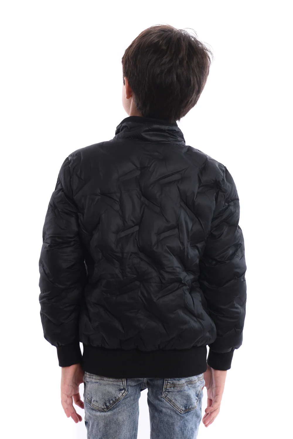 Boy's Full Zipper Casual Padded Waterproof Jacket With Side Pocket - Image 2