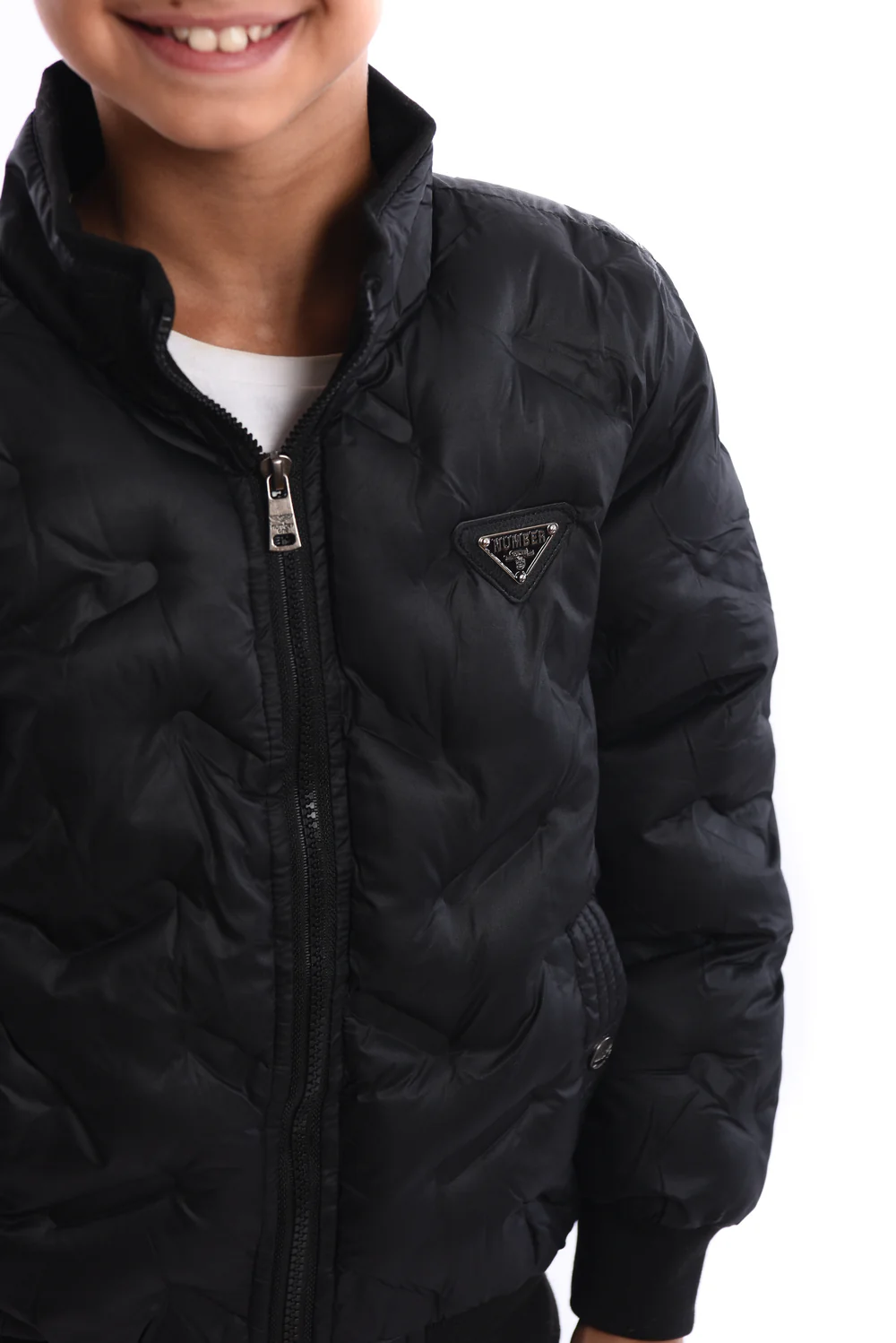 Boy's Full Zipper Casual Padded Waterproof Jacket With Side Pocket - Image 4