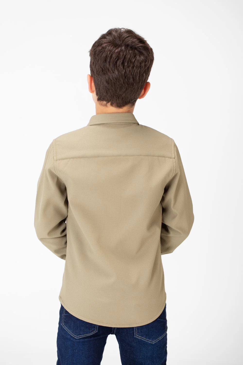 Boy's Fur Padded Shirt With Front Pockets And Long Sleeves - Image 14