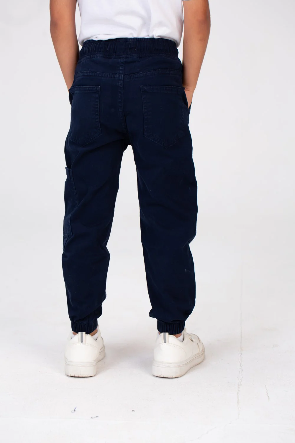 Boys Gabardine Pants With Elastic Waistband And A Distinctive Side Pocket - Image 8