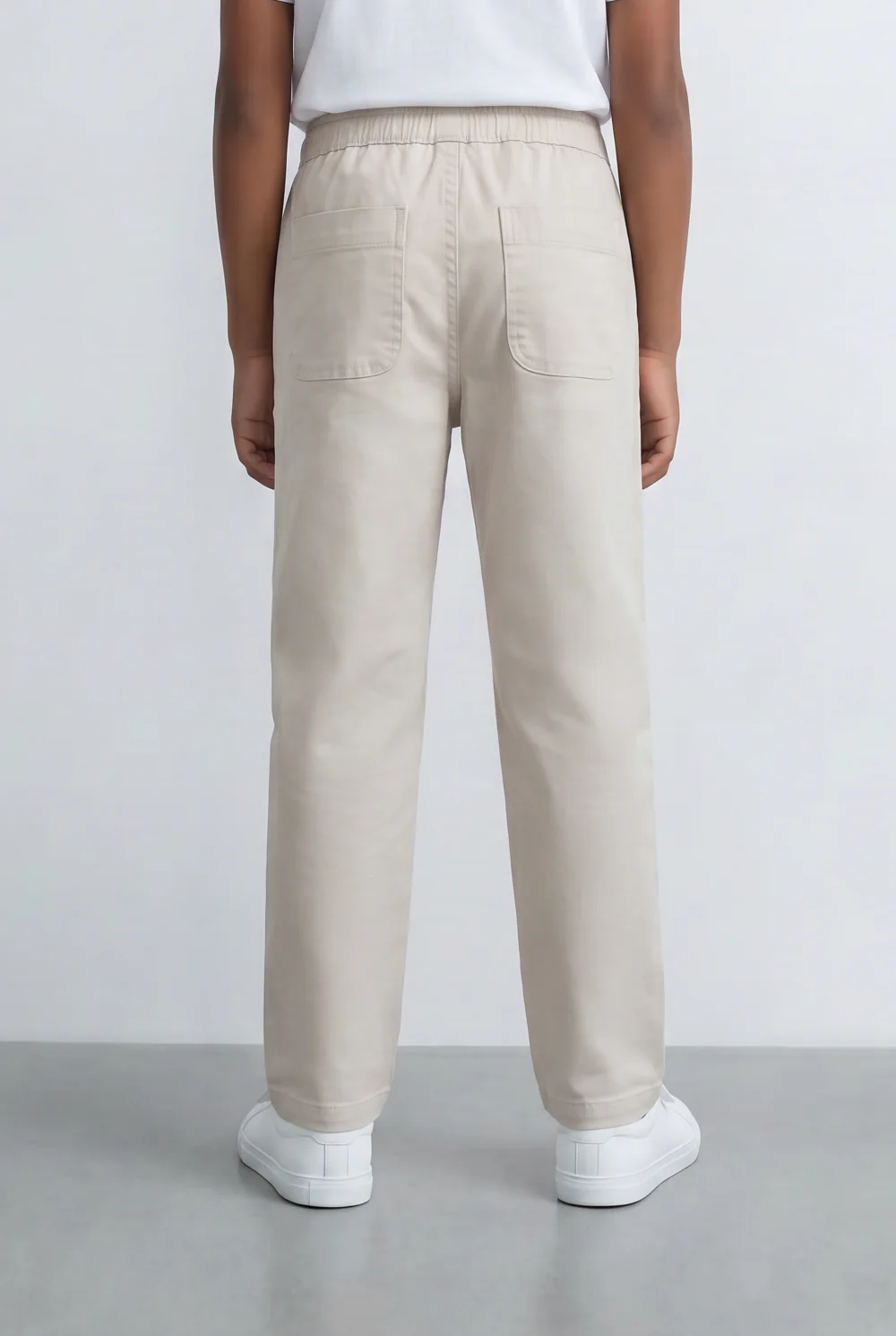 Boy's Gabardine Sherwal Cargo Pants Elastic Drawstring Waist Casual Smart Style Tomato Store - Image 10