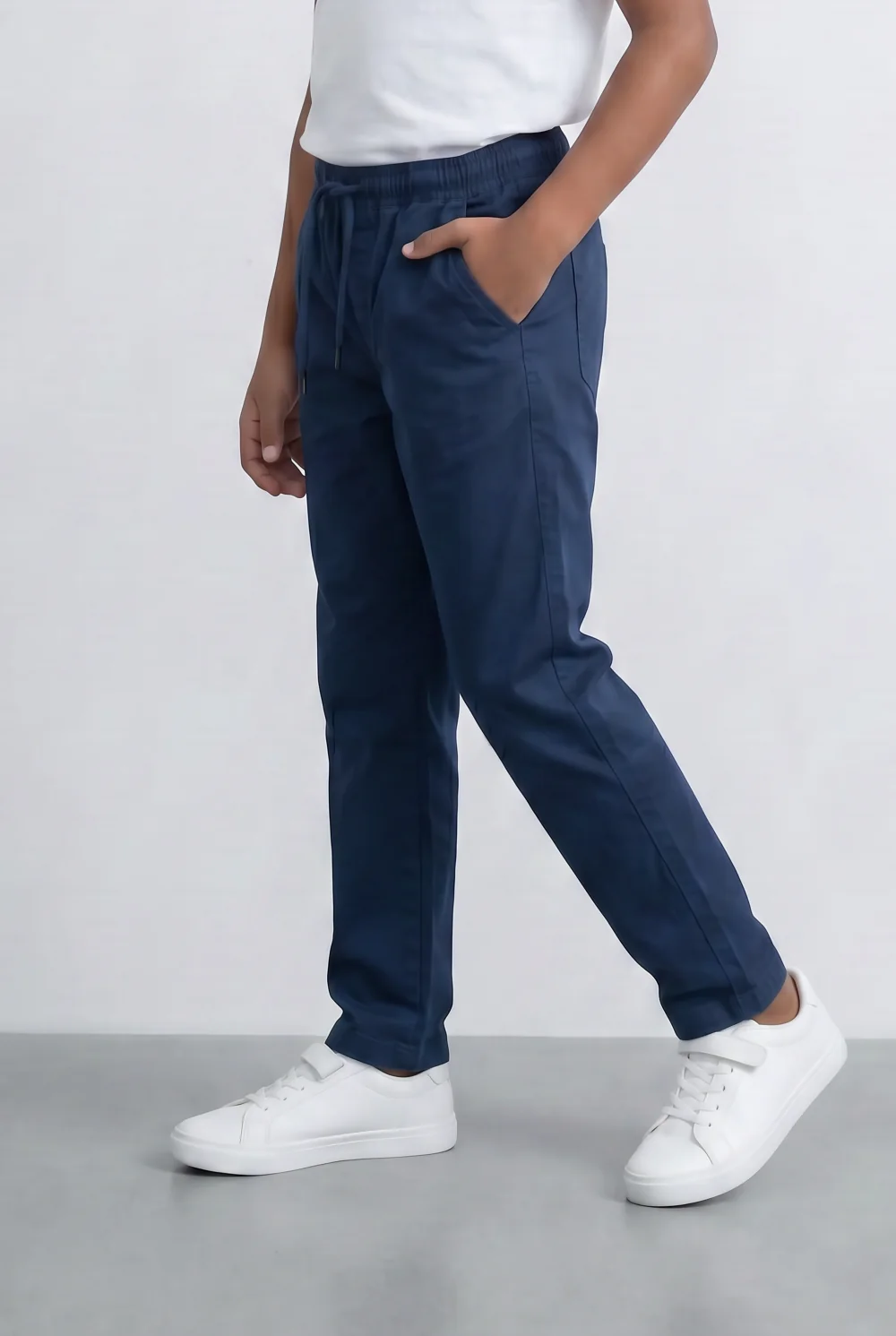Boy's Gabardine Sherwal Cargo Pants Elastic Drawstring Waist Casual Smart Style Tomato Store - Image 16
