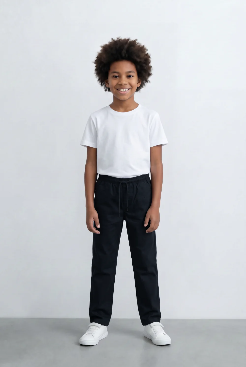 Boy's Gabardine Sherwal Cargo Pants Elastic Drawstring Waist Casual Smart Style Tomato Store - Image 8