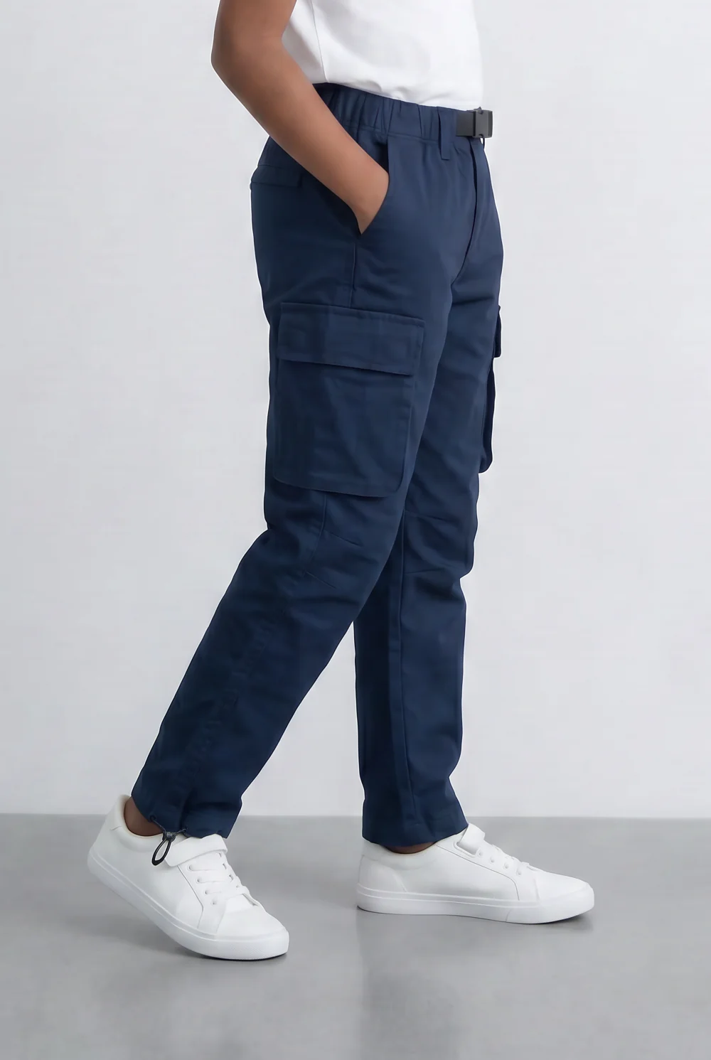 Boy's Gabardine Sherwal Pants Multi-Pocket Design & Buckle Belt Casual Everyday Wear Tomato Store - Image 15