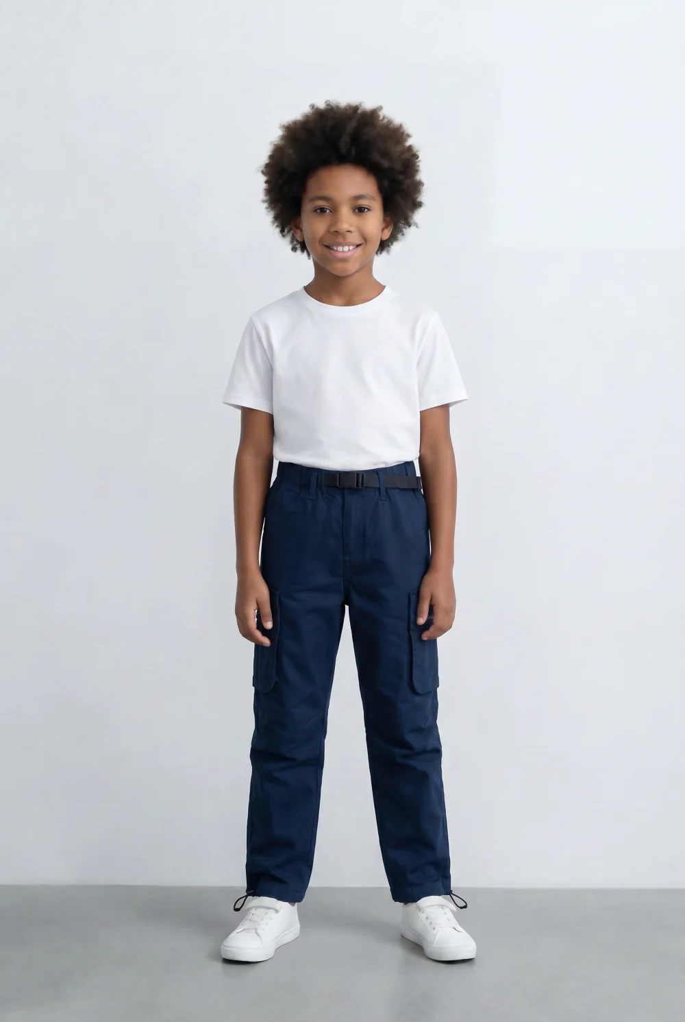 Boy's Gabardine Sherwal Pants Multi-Pocket Design & Buckle Belt Casual Everyday Wear Tomato Store - Image 16