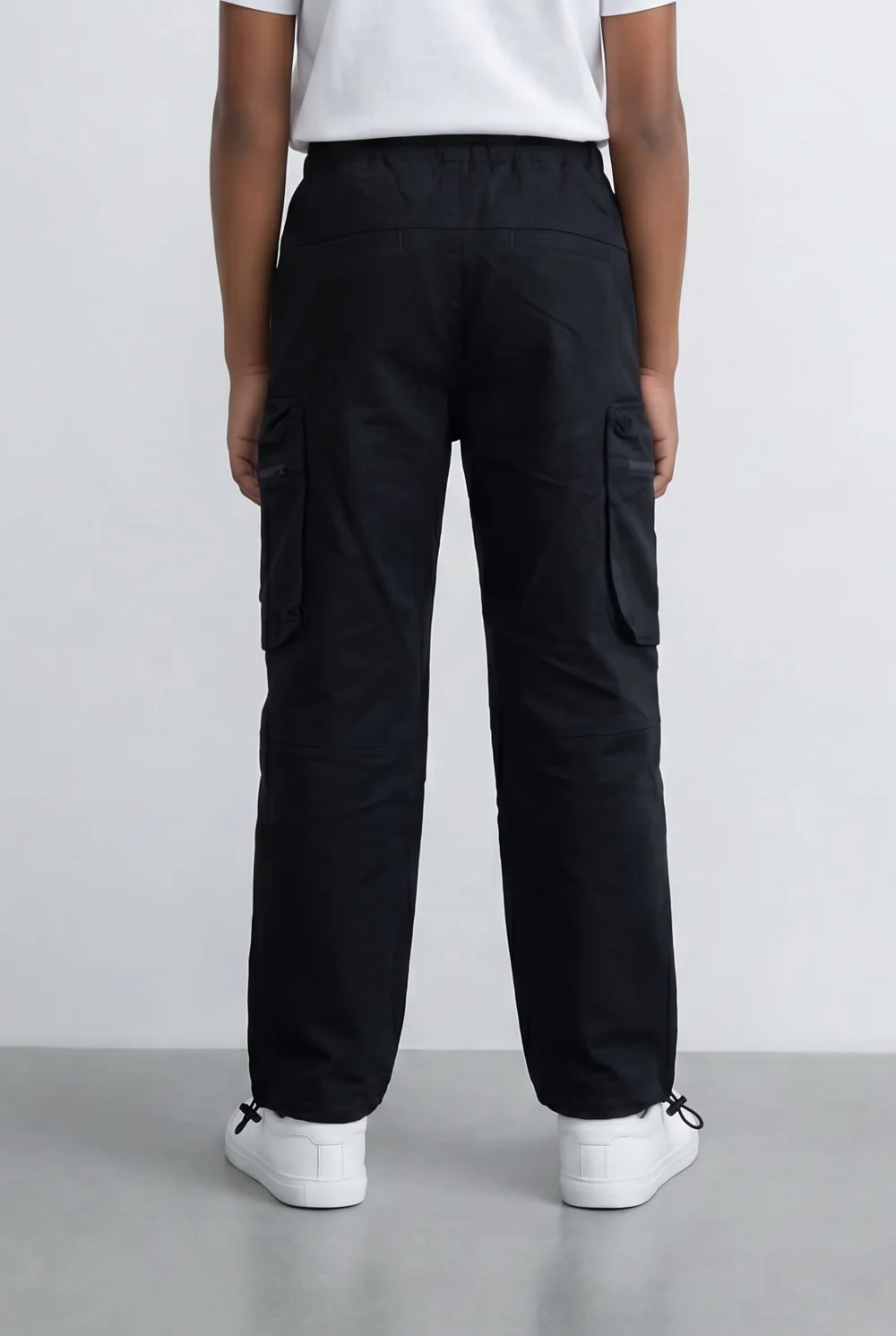 Boy's Gabardine Sherwal Pants Multi-Pocket Design & Buckle Belt Casual Everyday Wear Tomato Store - Image 2