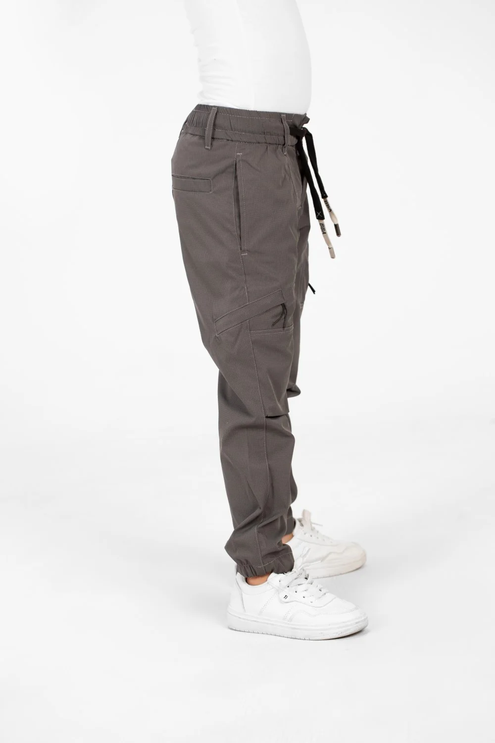 Boy's Gabardine Sherwal Pants With A Drawstring In The Middle And Pockets - Image 3
