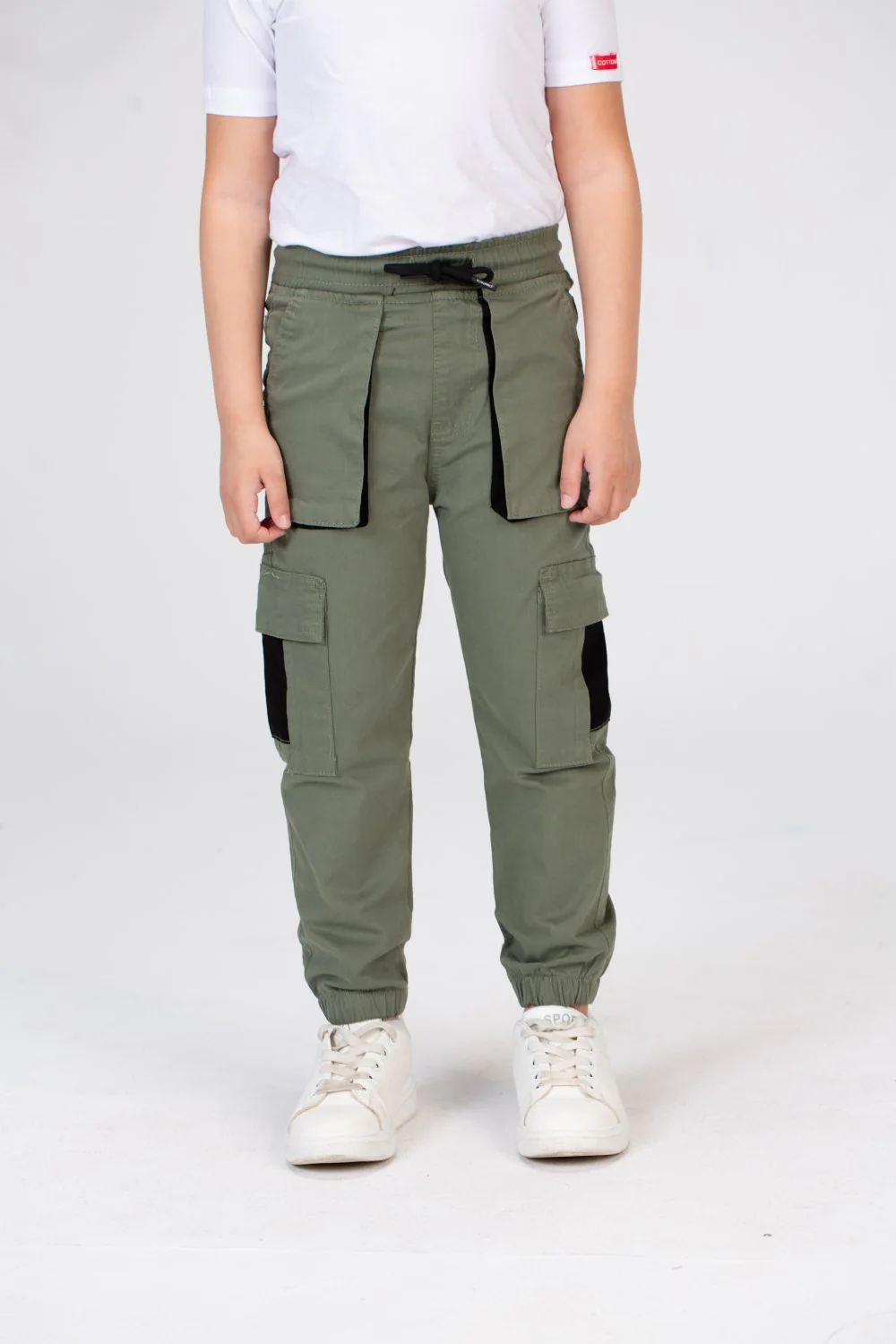 Boys Gabardine Sherwal Pants With Elastic Waist And Side Pockets - Image 10