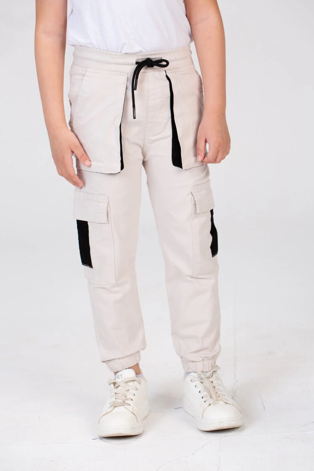 Boys Gabardine Sherwal Pants With Elastic Waist And Side Pockets - Image 13