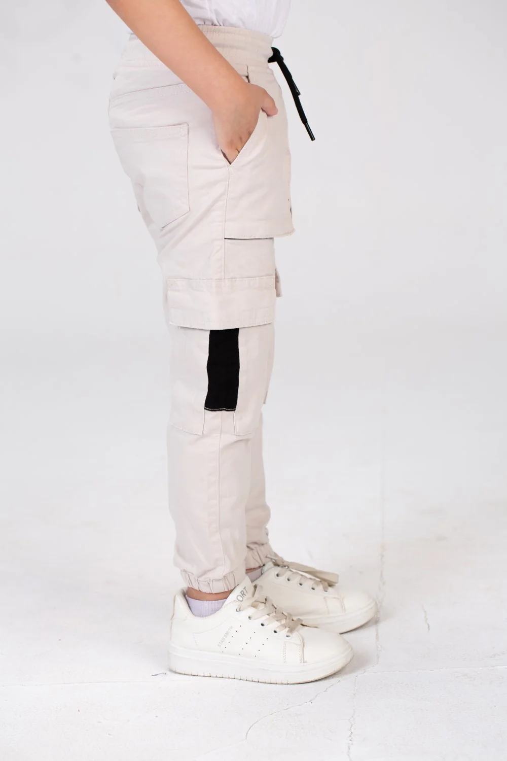 Boys Gabardine Sherwal Pants With Elastic Waist And Side Pockets - Image 15
