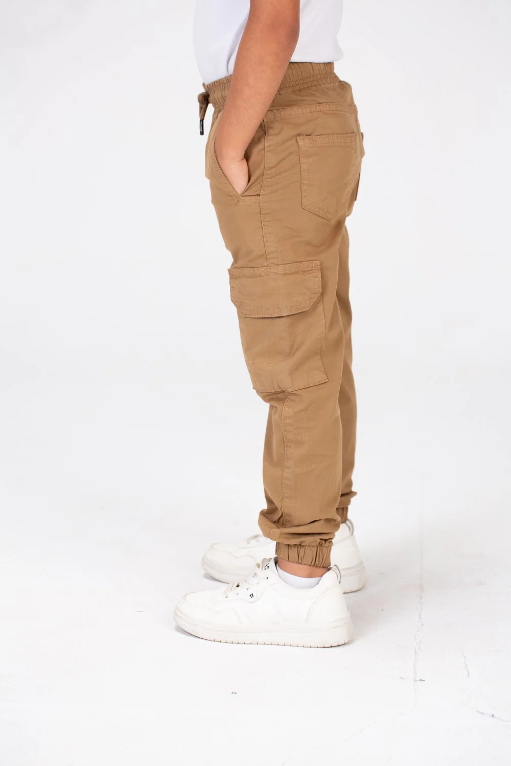Boys Gabardine Sherwal Pants With Modern Side Pockets - Image 6