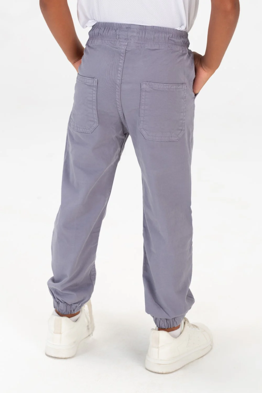 Boys Gabardine Sherwal Trousers With Elastic Waistband And Tomato Print On The Front - Image 11