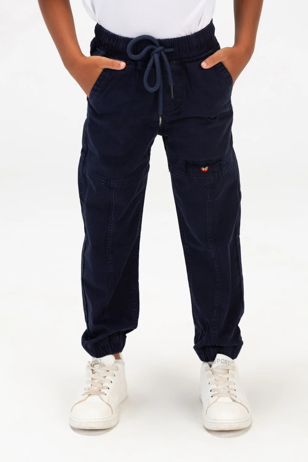 Boys Gabardine Sherwal Trousers With Elastic Waistband And Tomato Print On The Front - Image 13