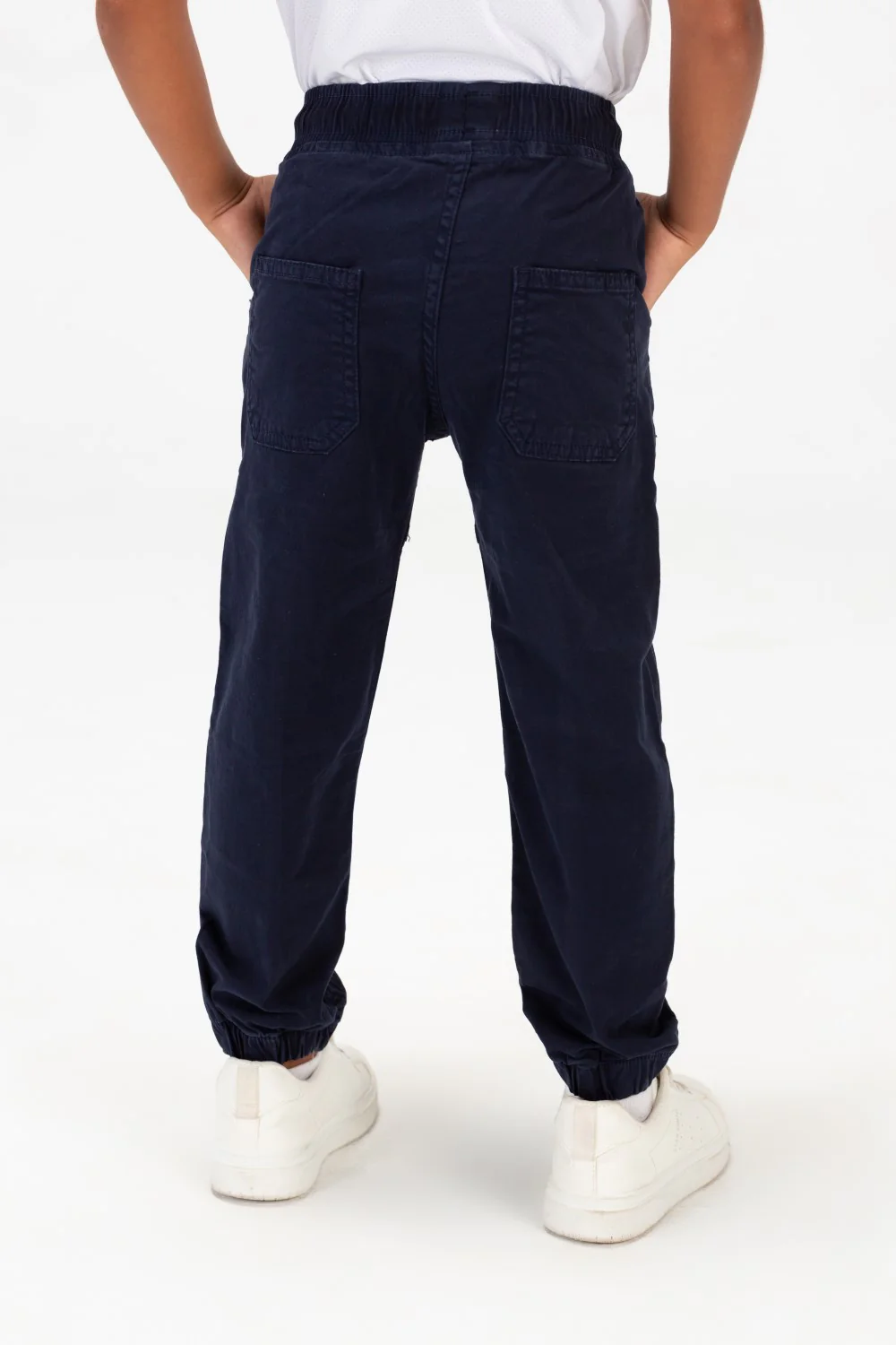 Boys Gabardine Sherwal Trousers With Elastic Waistband And Tomato Print On The Front - Image 14