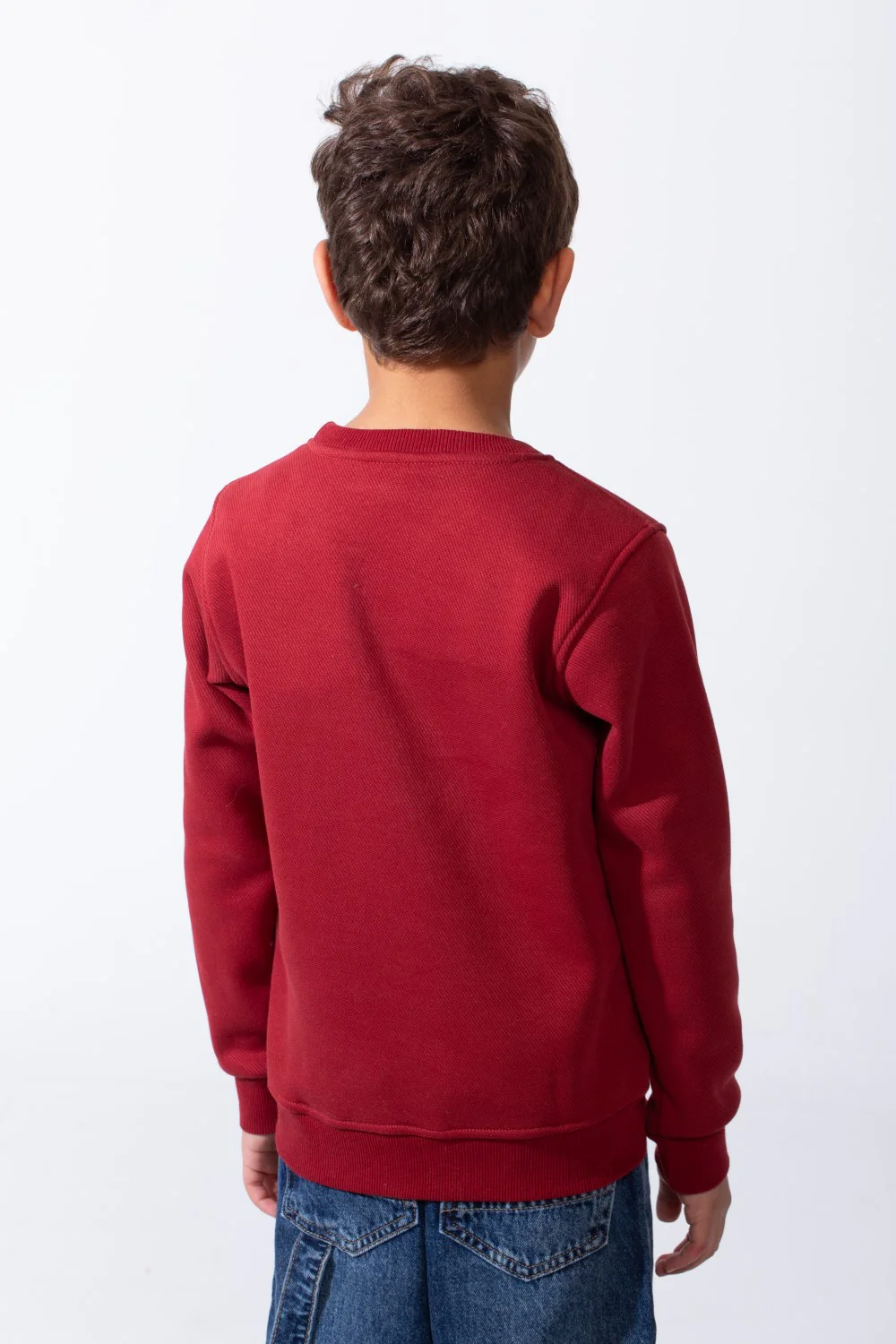 Boy's Good Mood Front Print Crew Neck Slim Fit Sweatshirt - Image 10