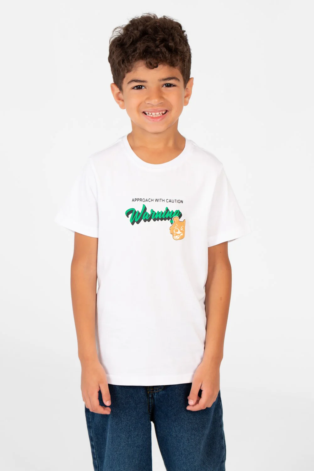 Boy's Graphic Print Crew Neck Half Sleeve T-Shirt-1 - Image 9