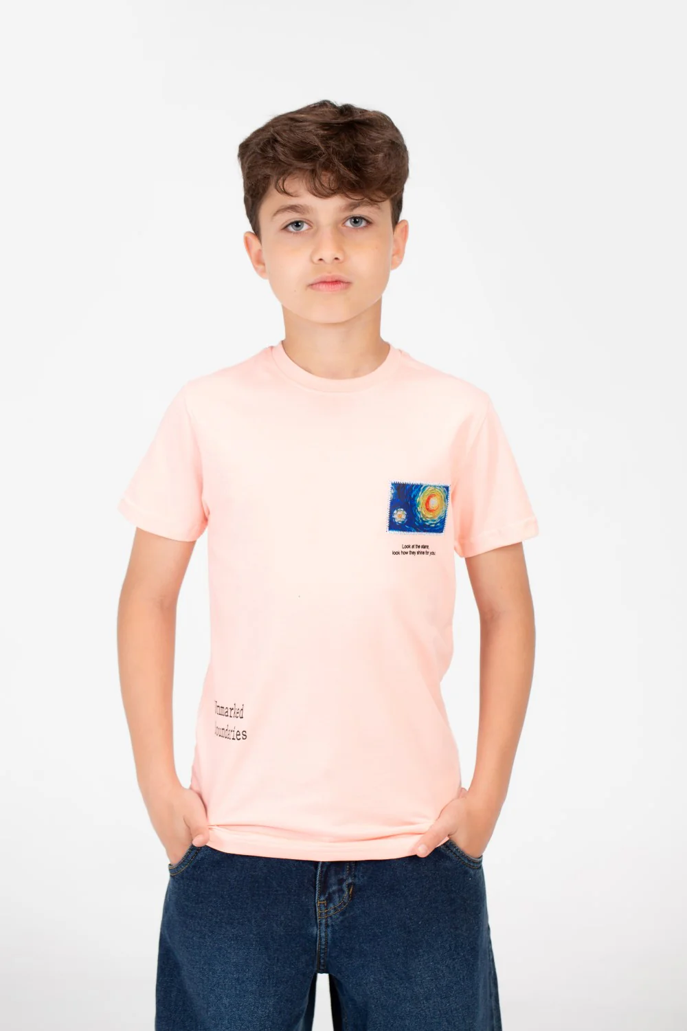 Boy's Graphic Print Crew Neck T-Shirt - Image 13