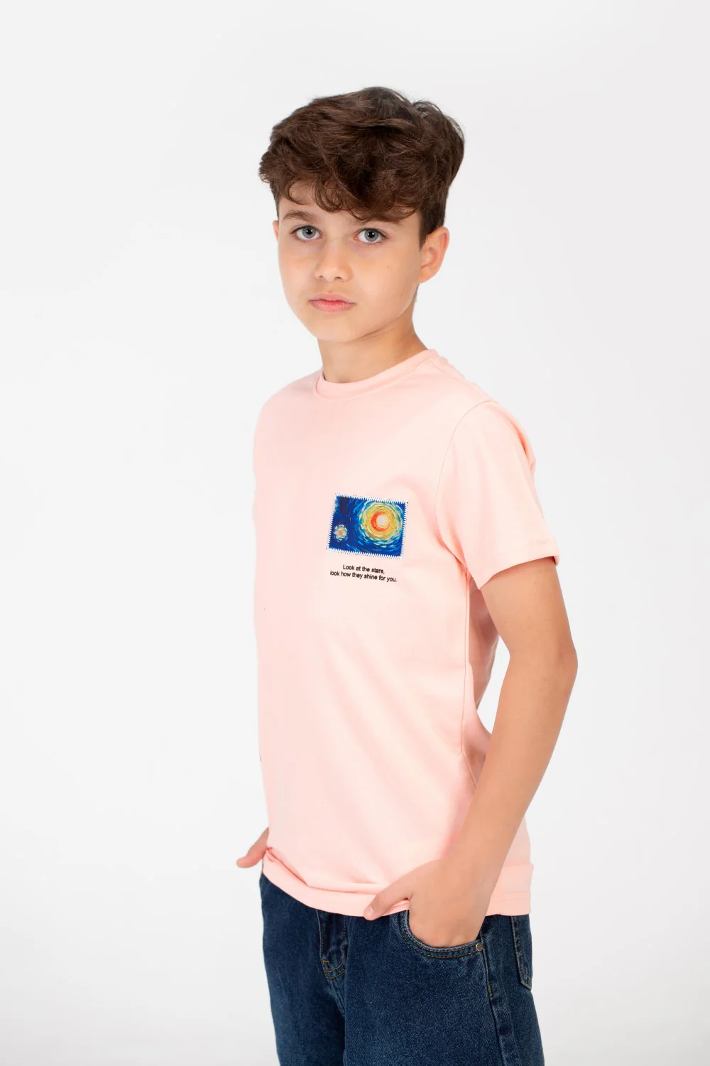 Boy's Graphic Print Crew Neck T-Shirt - Image 15
