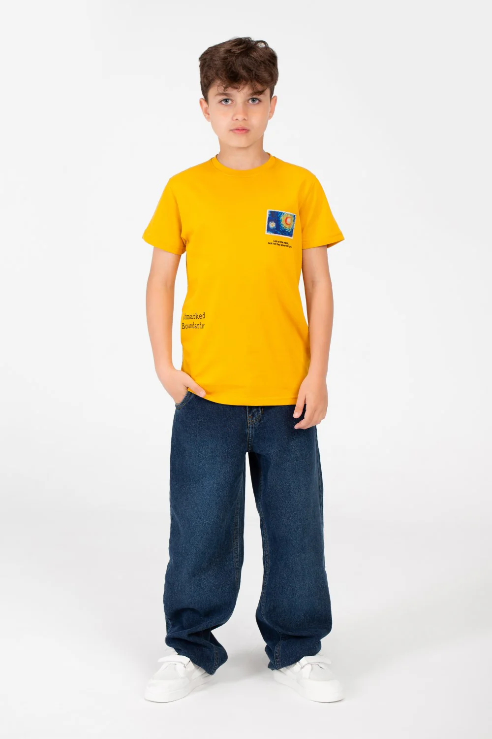Boy's Graphic Print Crew Neck T-Shirt - Image 8