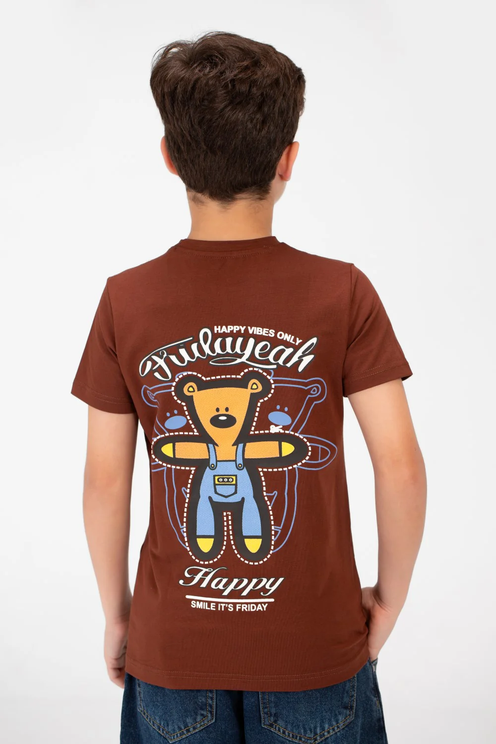 Boy's Graphic Print Half Sleeve T-Shirt - Image 2