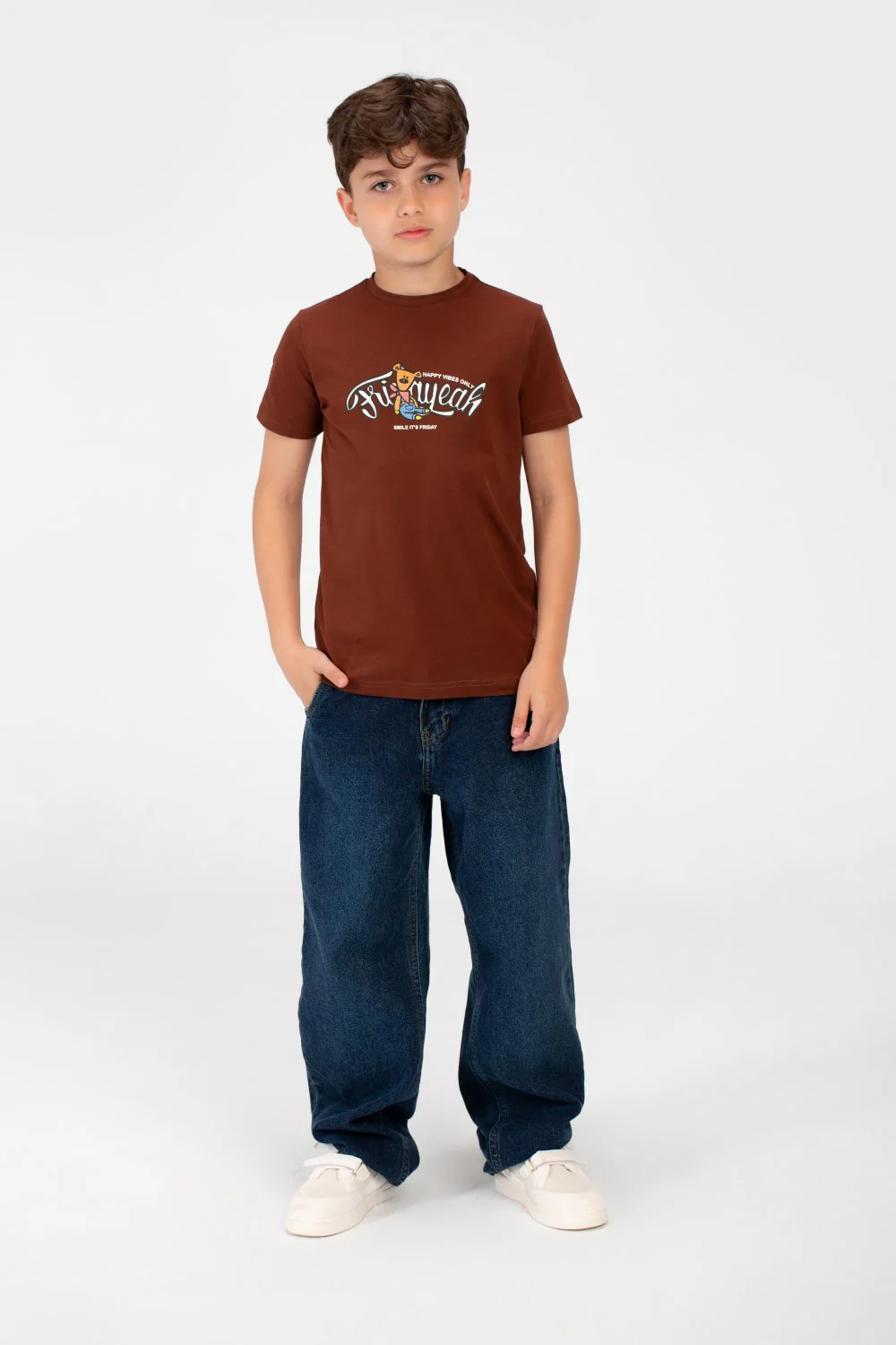 Boy's Graphic Print Half Sleeve T-Shirt - Image 4