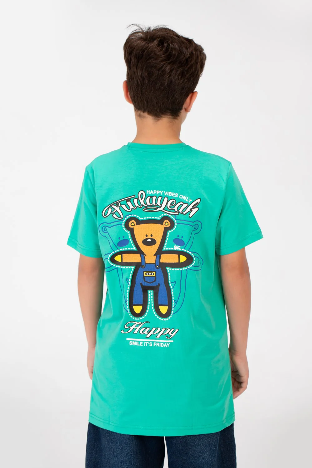 Boy's Graphic Print Half Sleeve T-Shirt - Image 6