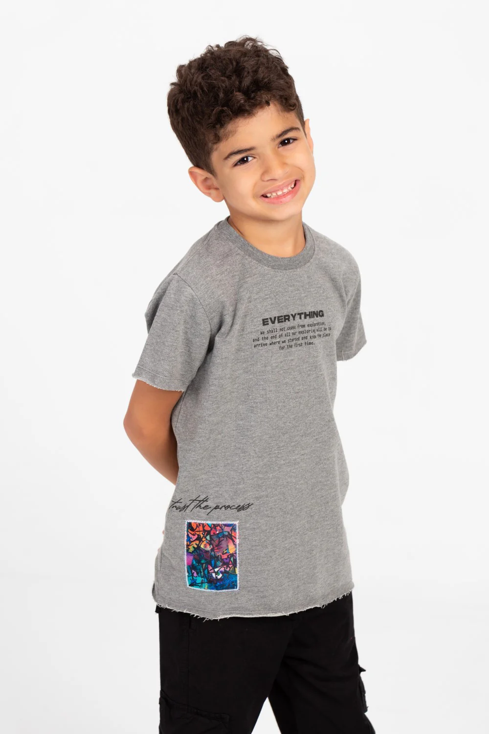 Boy's Graphic Print Short Sleeve T-Shirt - Image 7