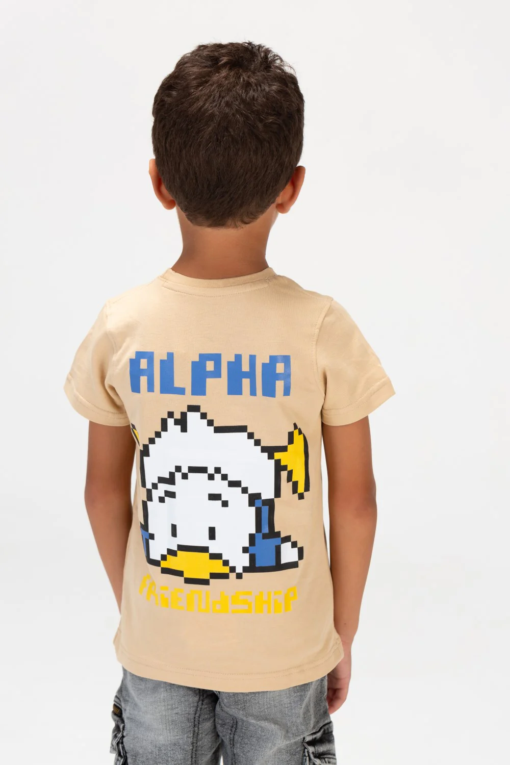 Boys Half Sleeve Round Printed T-shirt In Summer Melton Material - Image 2
