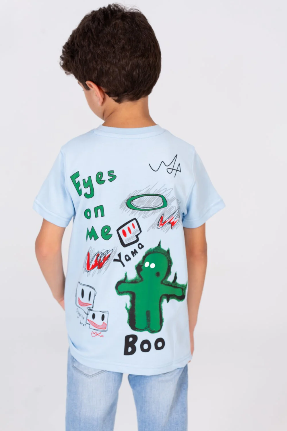 Boys Half Sleeve T-shirt With A Distinctive Print - Image 2