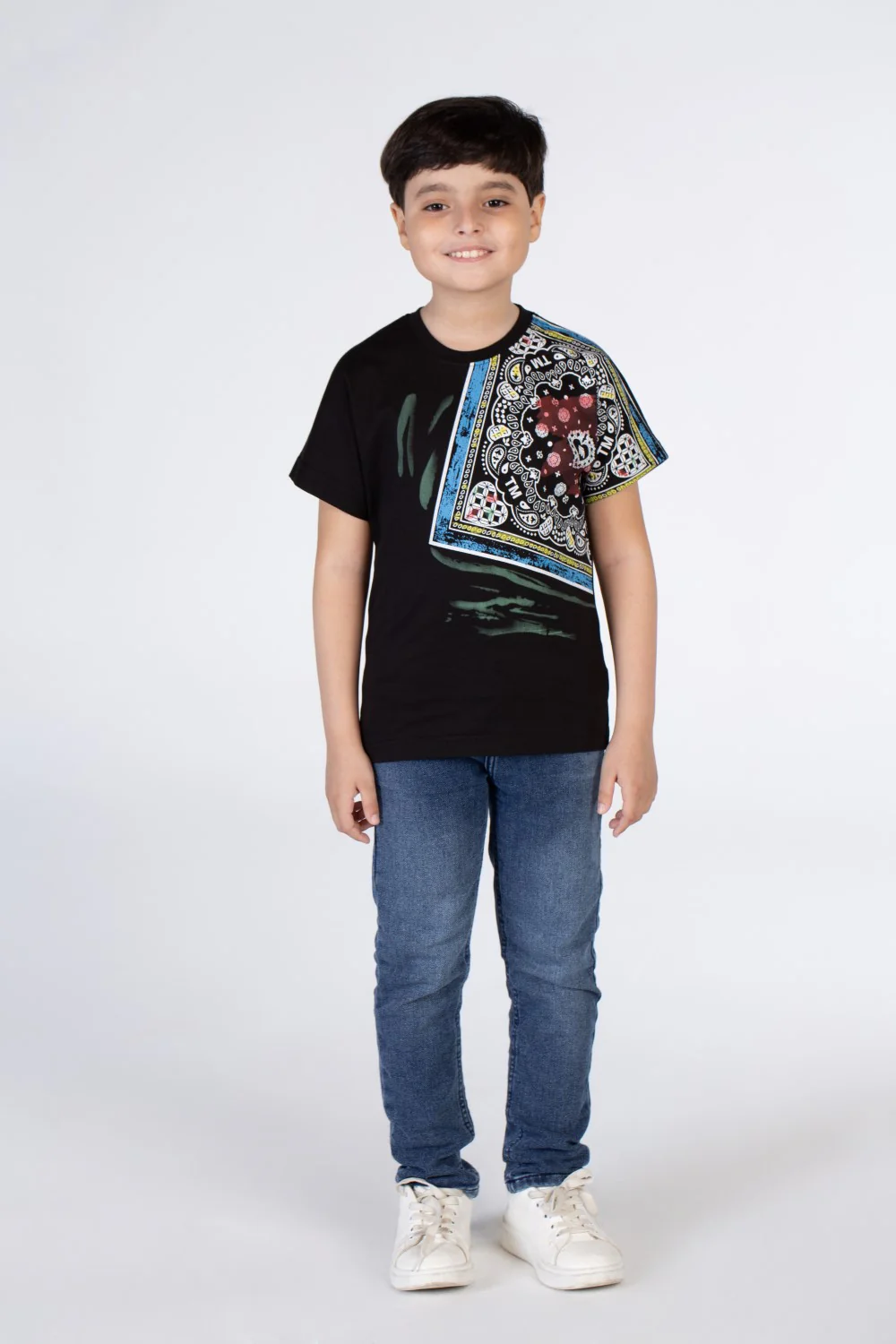 Boys Half Sleeved T-shirt With A Distinctive Side Print - Image 4