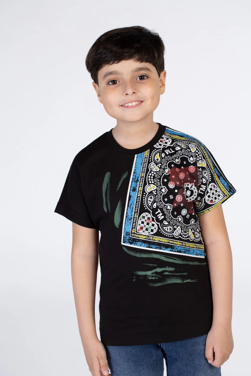 Boys Half Sleeved T-shirt With A Distinctive Side Print - Image 6
