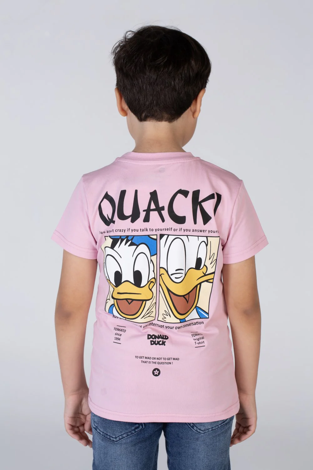 Boys Half Sleeved T-shirt With A Round Neck And A Duck Print On The Front And Back - Image 2