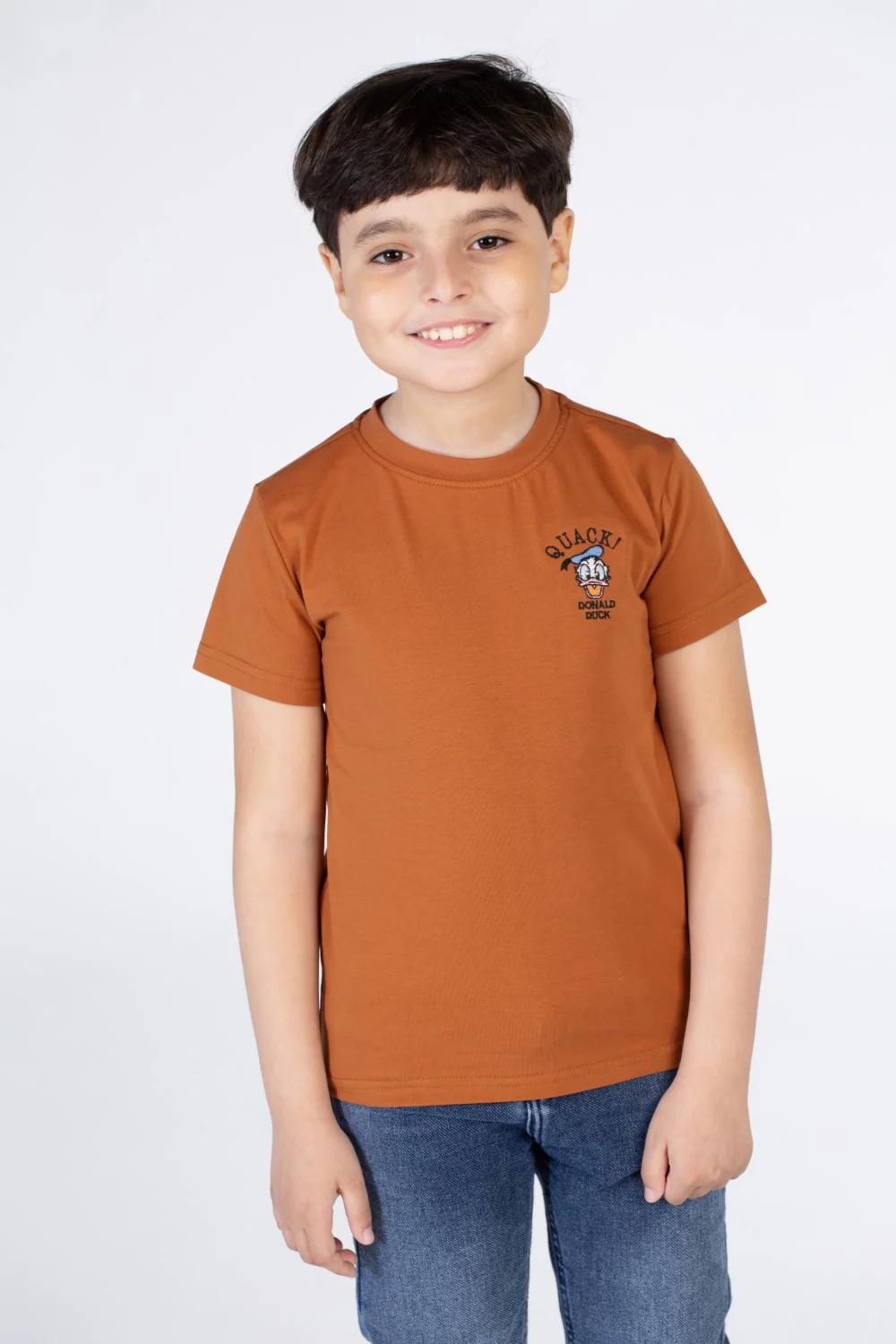 Boys Half Sleeved T-shirt With A Round Neck And A Duck Print On The Front And Back - Image 6