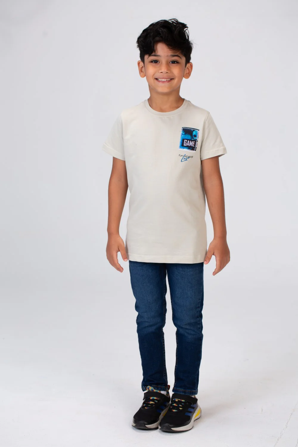 Boys Half Sleeves T-shirt With A Round Neck And A Print On The Front And Back - Image 7