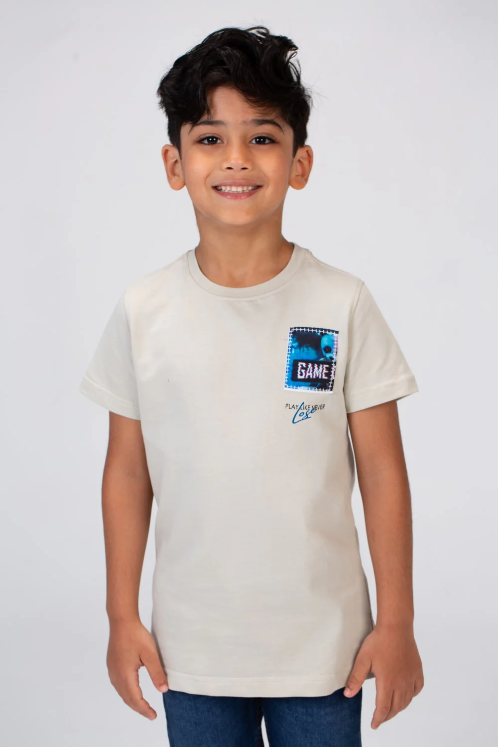 Boys Half Sleeves T-shirt With A Round Neck And A Print On The Front And Back - Image 9