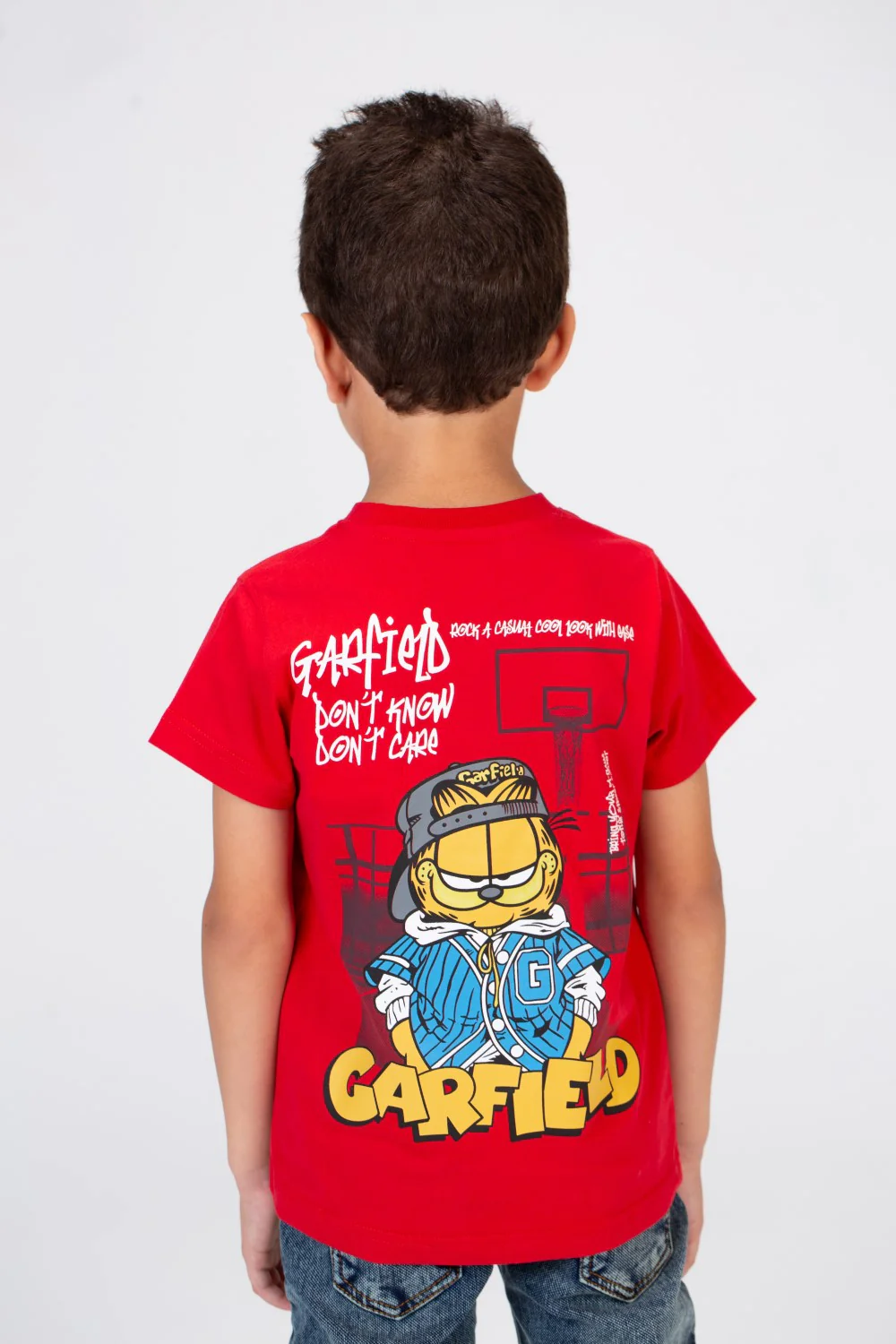 Boys Half Sleeves T-shirt With A Round Neck And Front And Back Print - Image 2