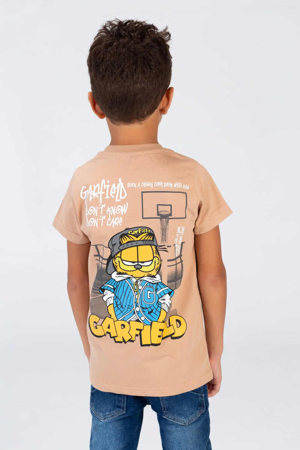 Boys Half Sleeves T-shirt With A Round Neck And Front And Back Print - Image 5