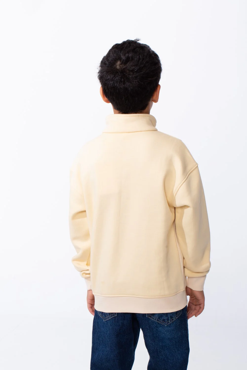 Boy's Tomato Store Half Zip With High Neck Polo Design Long Sleeve Daily Wear Practical Sweatshirt - Image 2