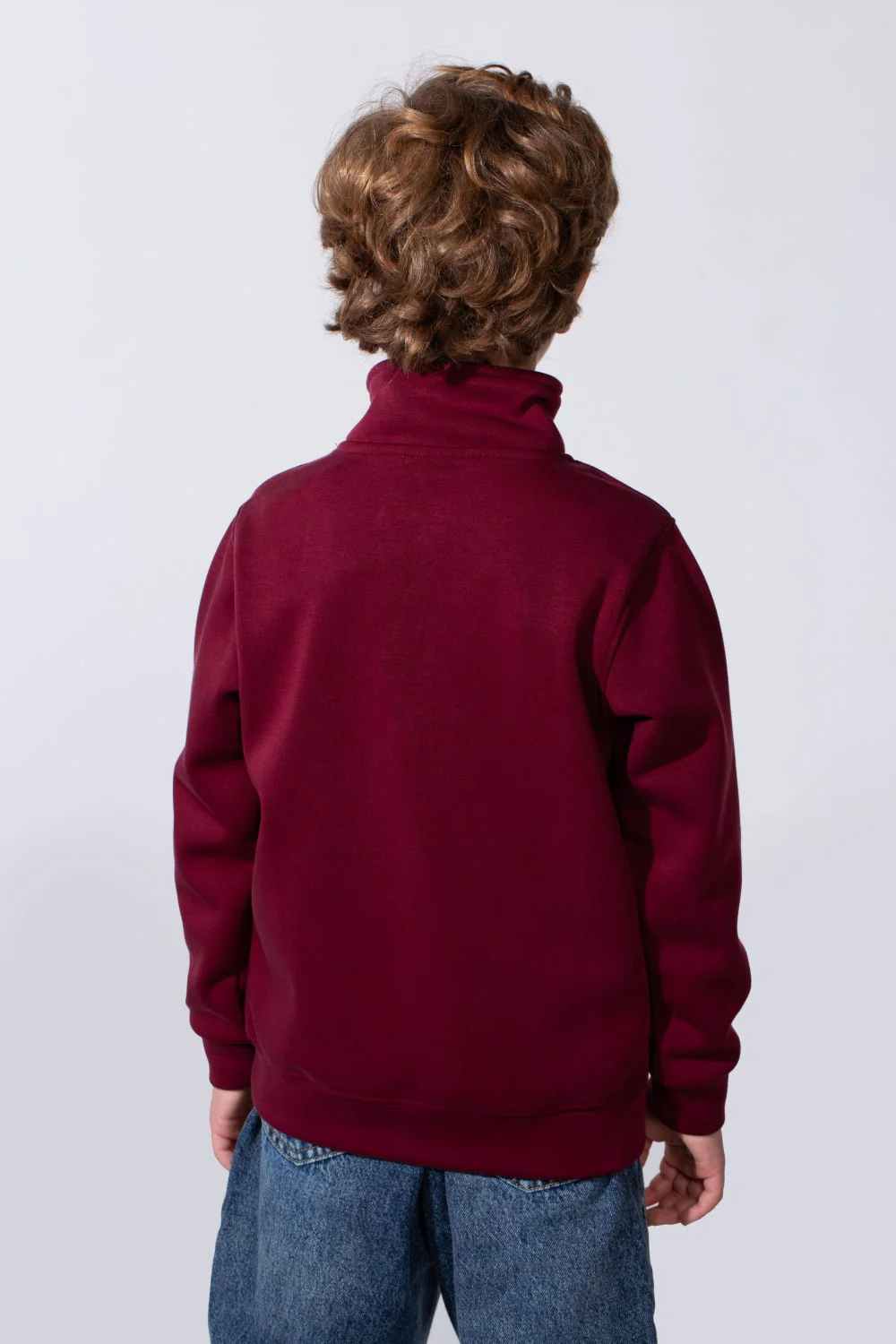 Boy's High Neck With Half-Zip Long Sleeve Slim Fit Daily Wear Basic Sweatshirt - Image 14