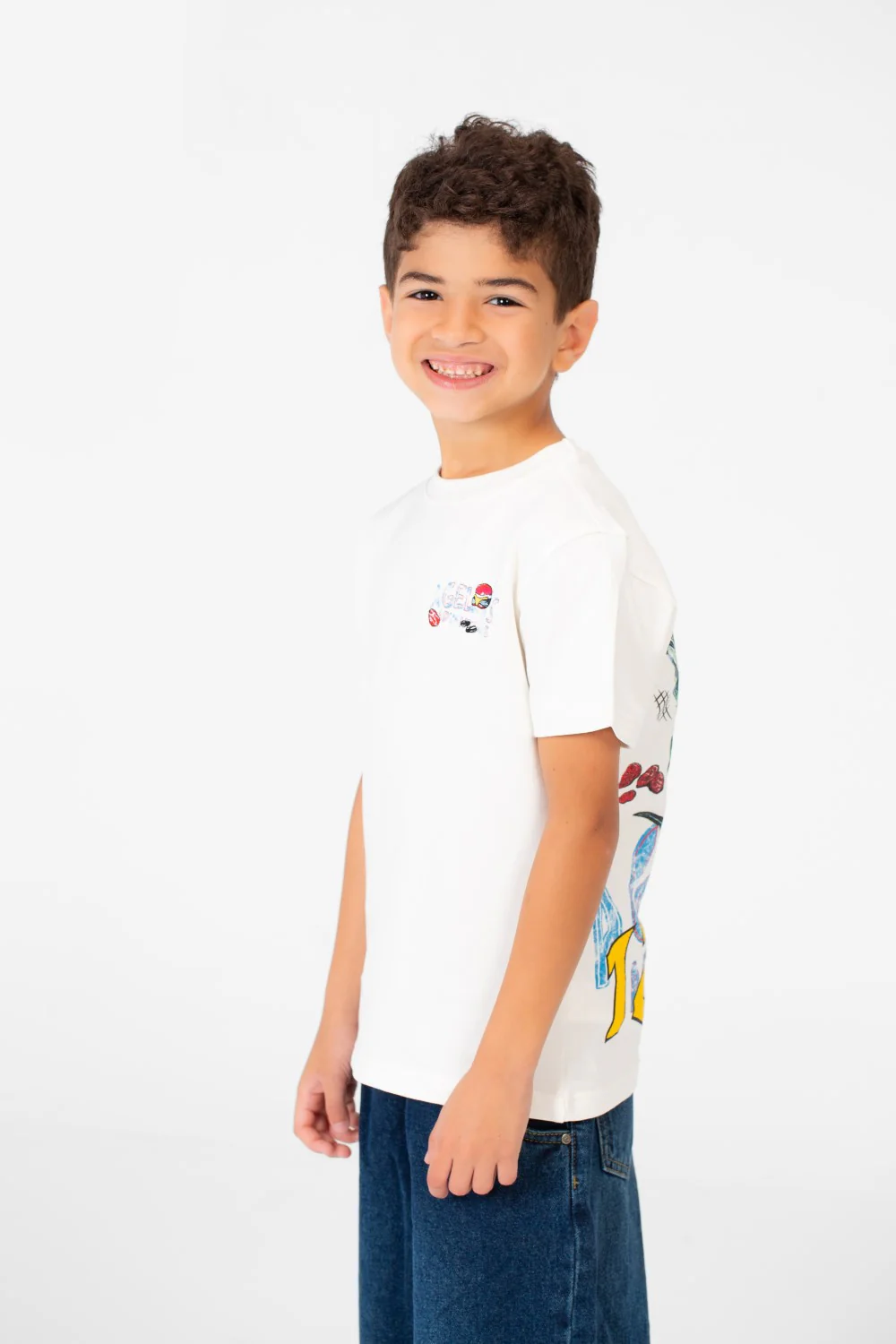 Boy's High Quality Milton Printed Short Sleeved Round Neck T-shirt - Image 11