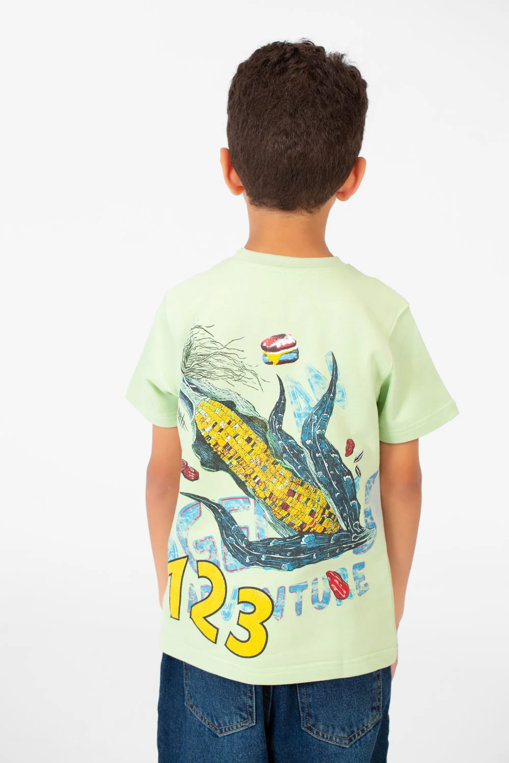 Boy's High Quality Milton Printed Short Sleeved Round Neck T-shirt - Image 2