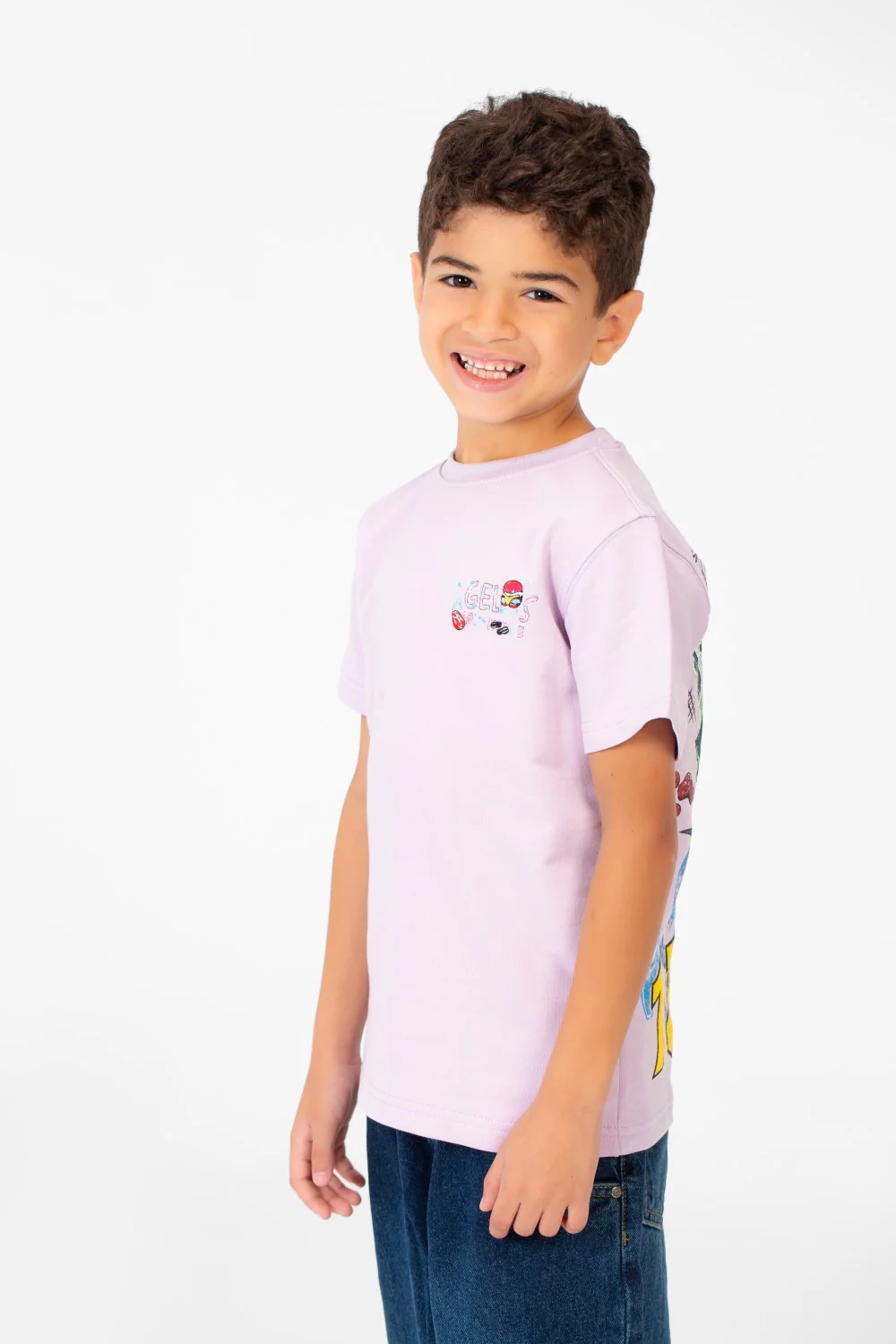 Boy's High Quality Milton Printed Short Sleeved Round Neck T-shirt - Image 7