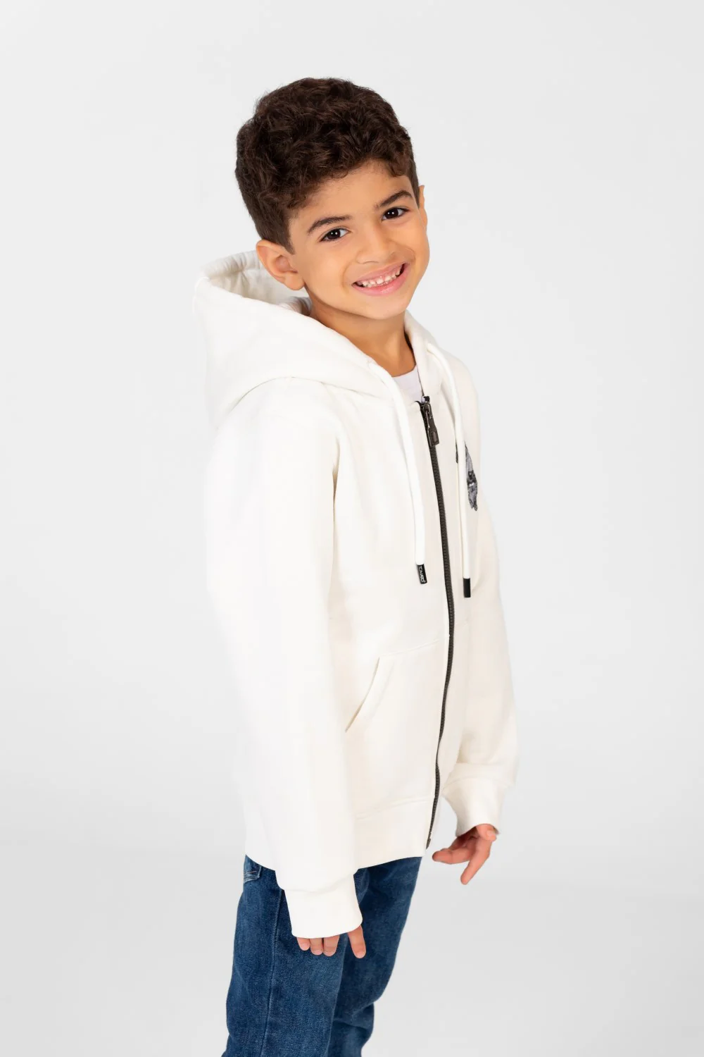 Boy's Hood Sweatshirt With Full Front Zipper - Image 11