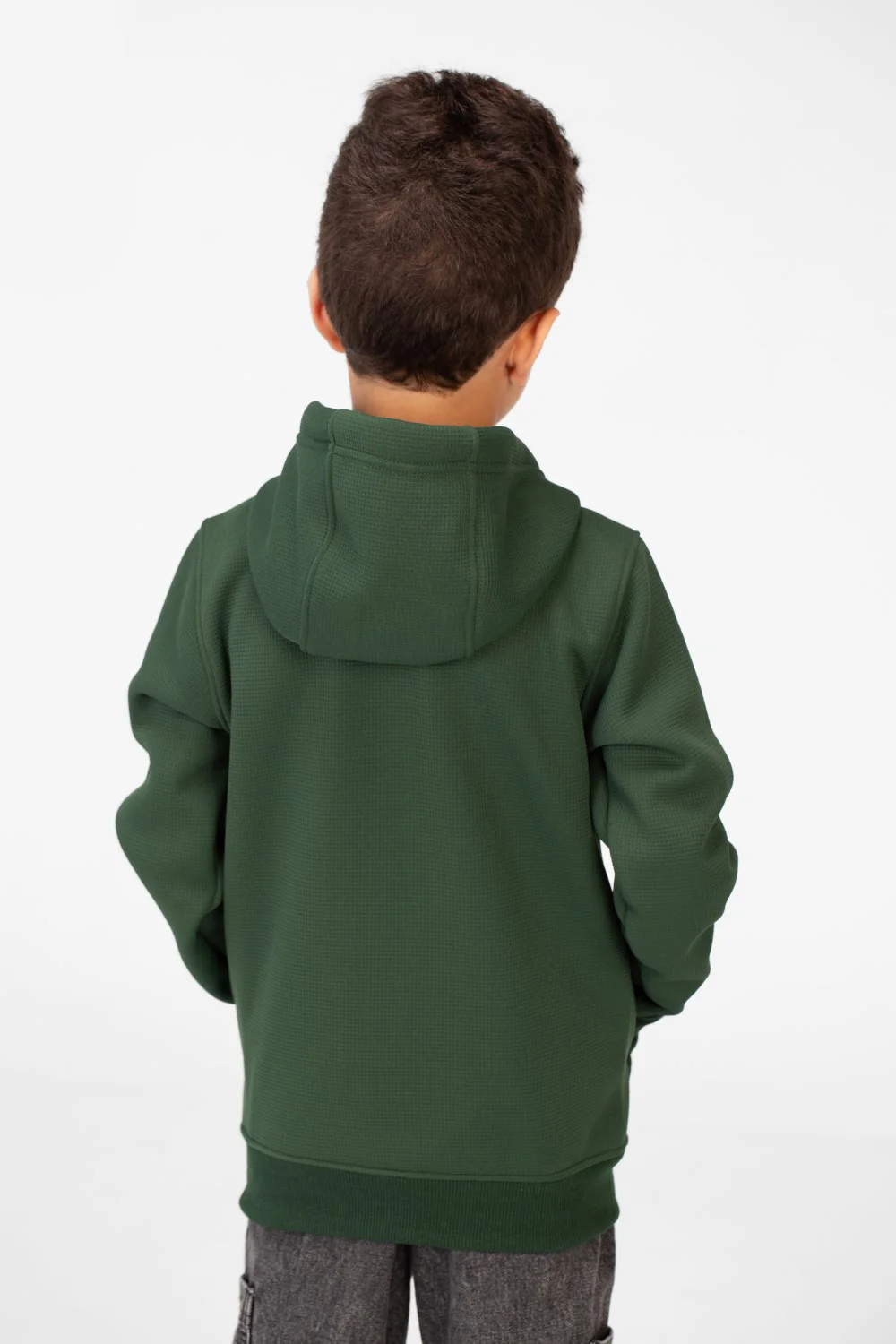 Boy's Hood Sweatshirt With Full Zippers - Image 6